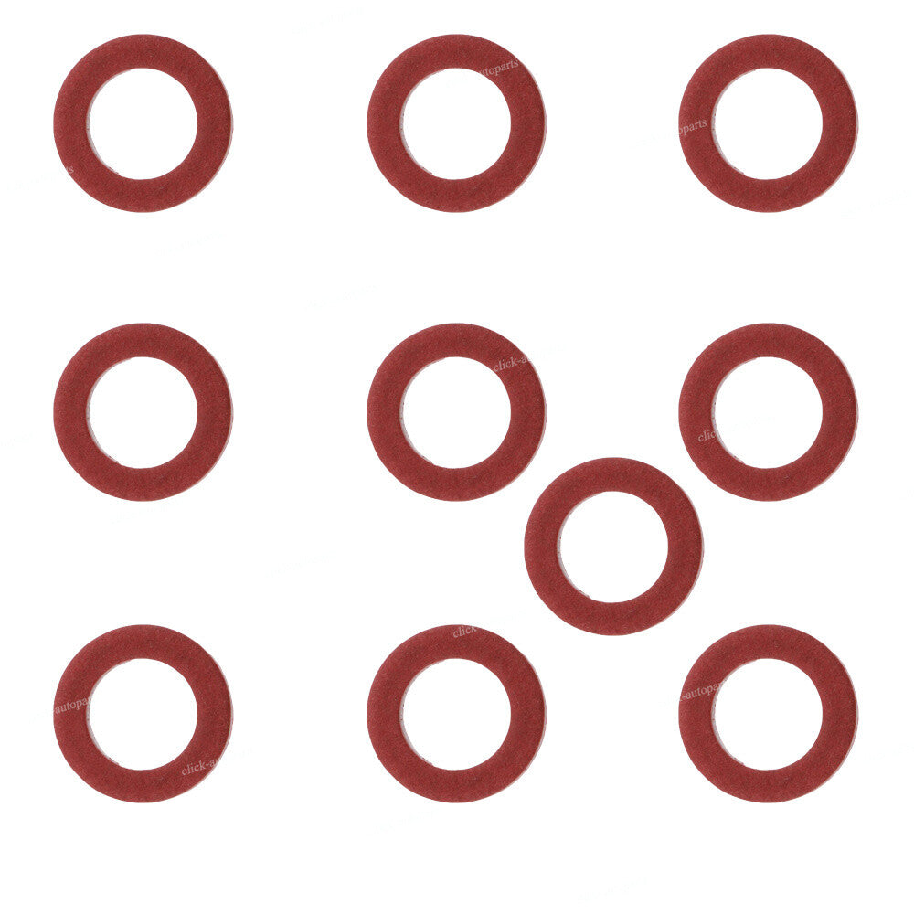 10 Pcs Lower Unit Drain Plug Gasket Red for Yamaha 90430-08020-00 90430-08003 Q