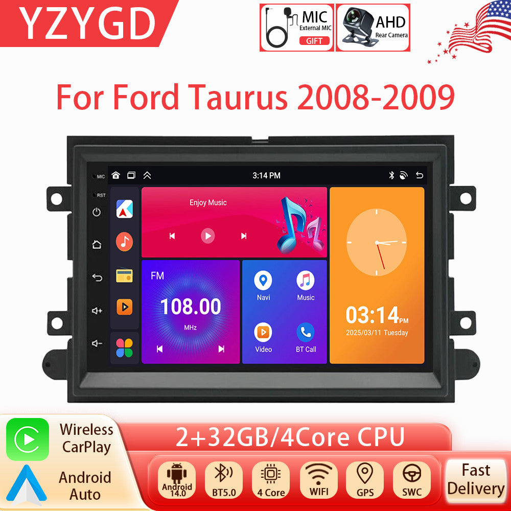 Android Auto Carplay for Ford Taurus 2008-2009 Car Stereo Radio GPS Navi Screen