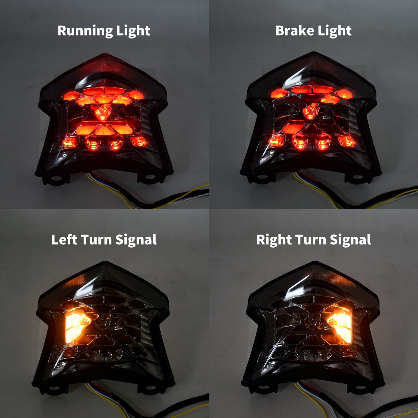 Motorcycle Rear LED Brake Turn Signal Taillight Fit for KAWASAKI Z900/ABS 17-23