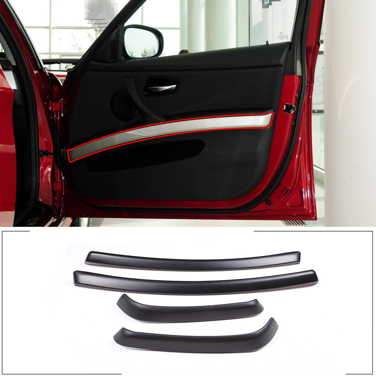 Matte black exterior door handle cover decoration suitable for @ Tundr @ 2022-23- v