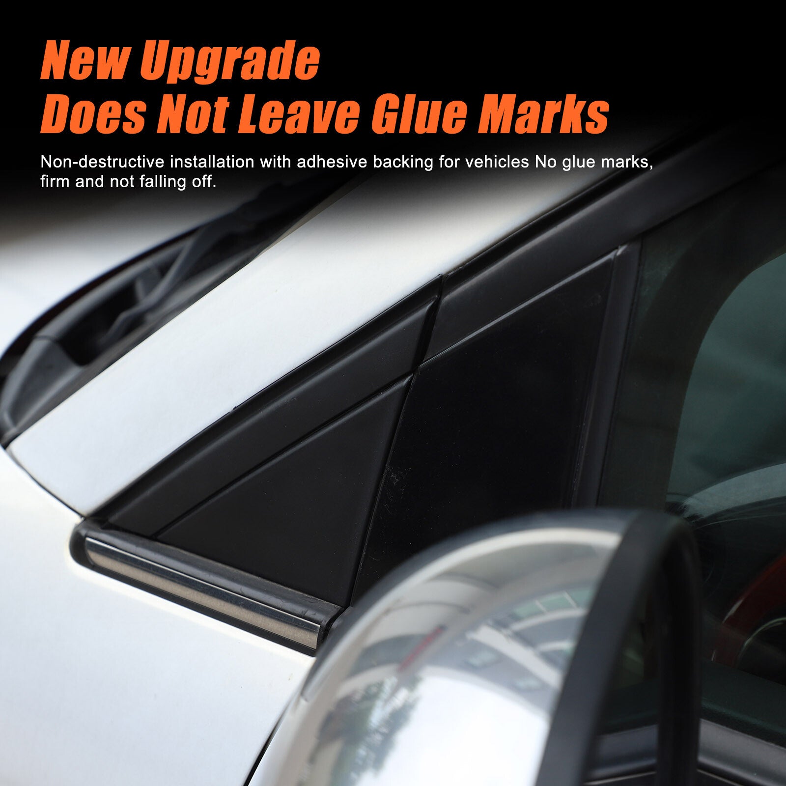 Side mirror triangular panel cover trim for Fiat 500 2010 - 2025 n