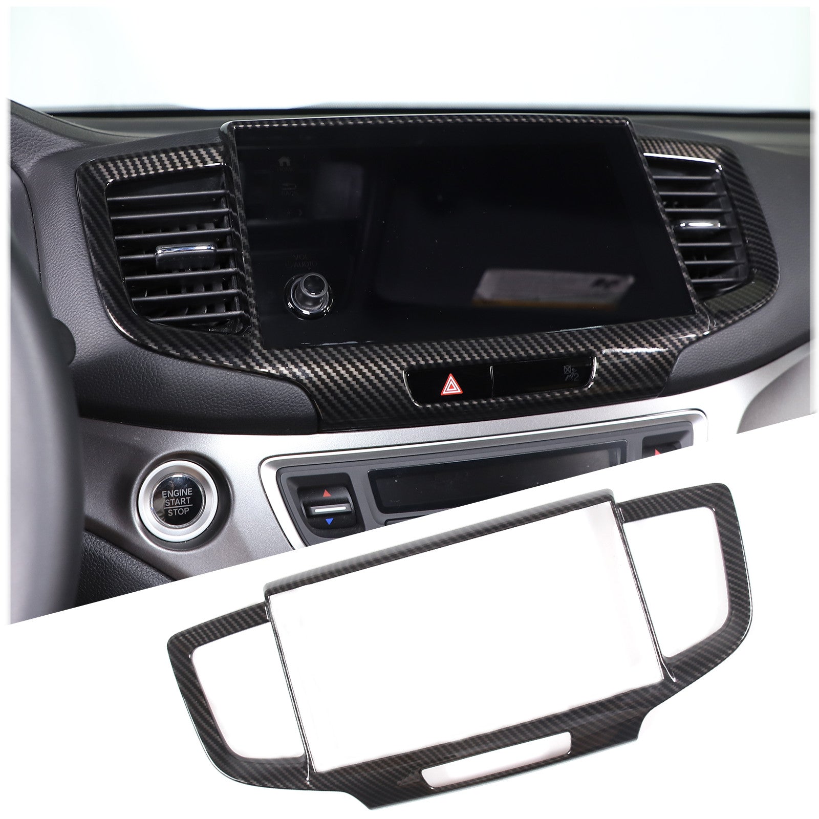 ABS carbon fiber interior door handle cover decorative frame suitable for Maverick 2022-2023- v