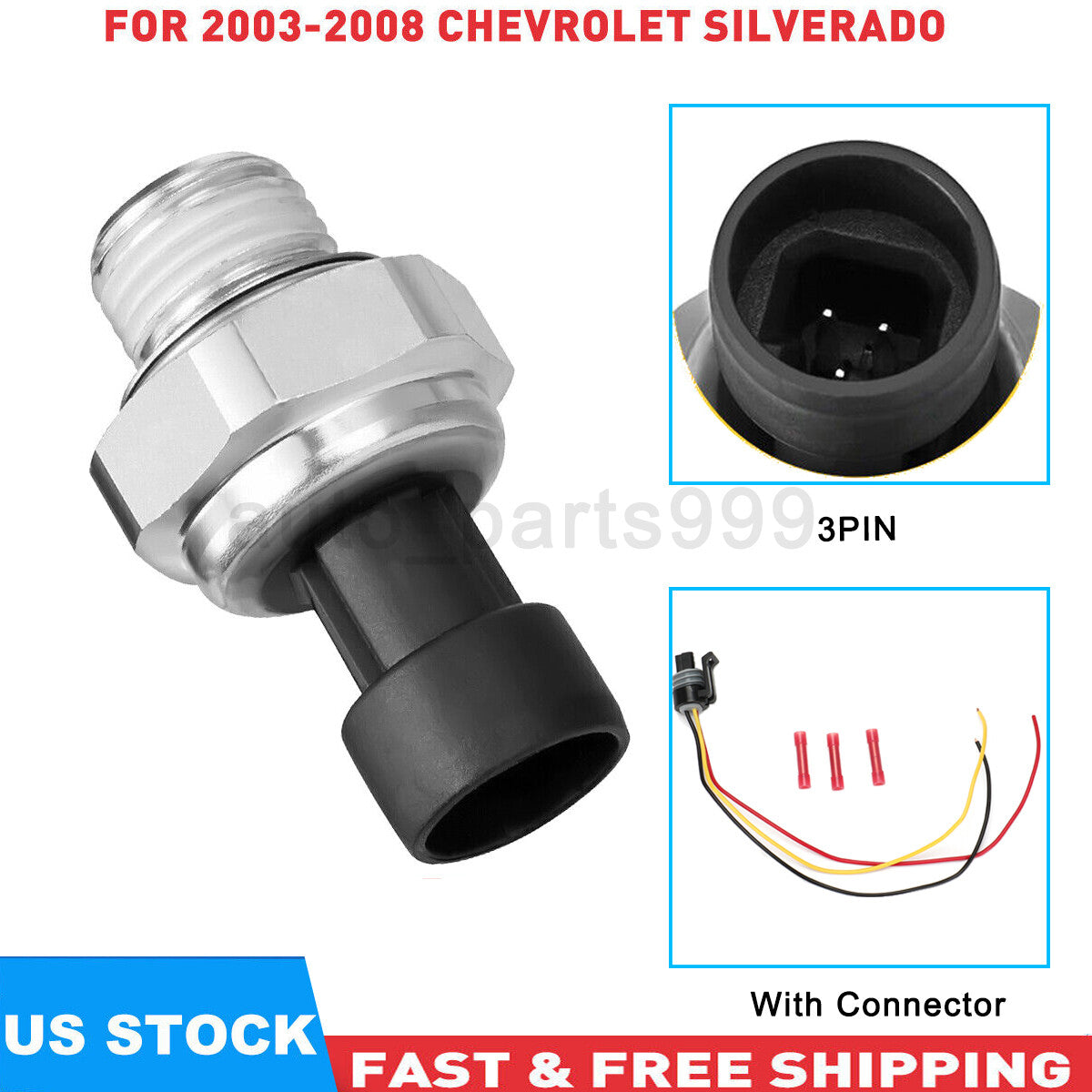 Oil pressure sensor switch with connector suitable for Silverado 1500 2500 (2003-08-) n
