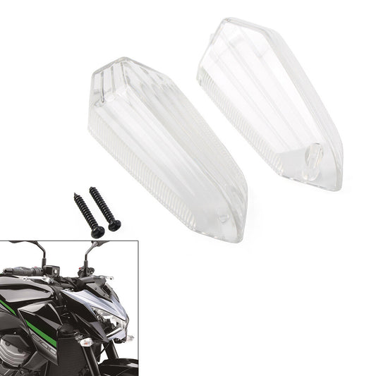 2x Front/Rear Turn Signal Lens for KAWASAKI Z250/750 KLE 650 Clear