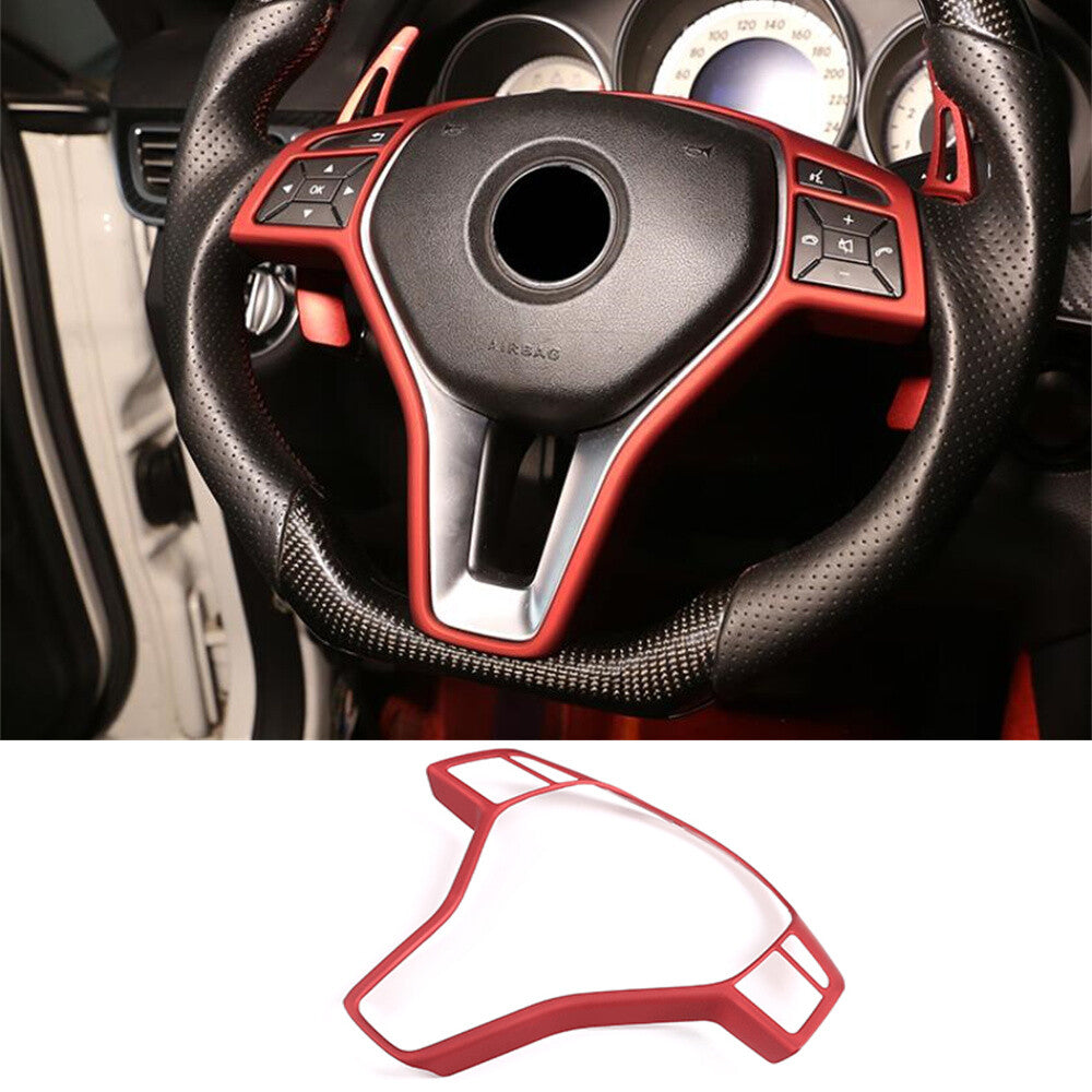 for Benz A B C E CLA GLA GLK CLS Class W212 W204 Red Steering Wheel Panel Cover