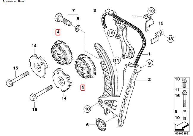 new 1-piece timed chain tensioner for E46 E60N E81 E82 E83 E84 118i- n