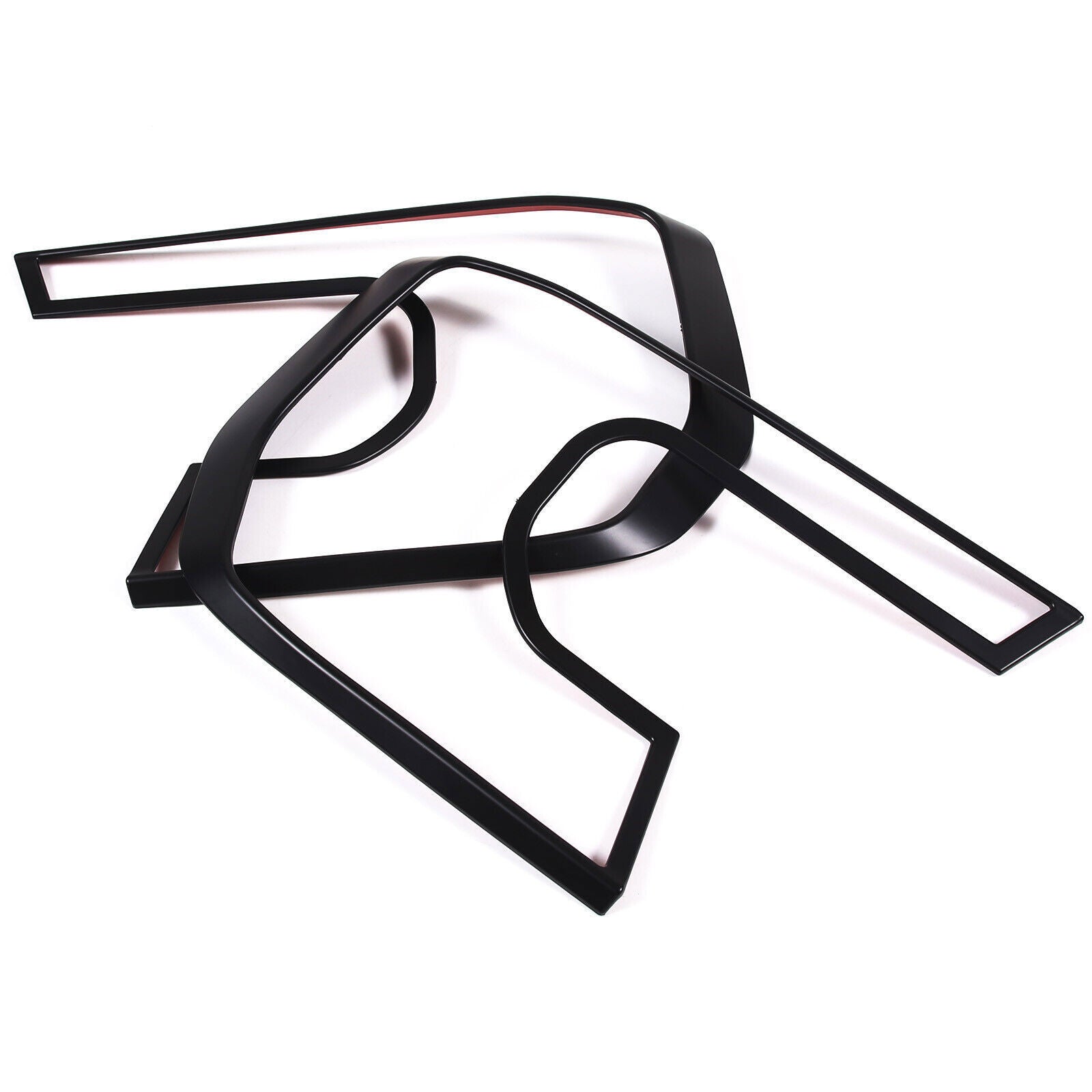 2PCS Matte Black Car Front Headlight Frame Exterior For Ranger 2023-2024 n