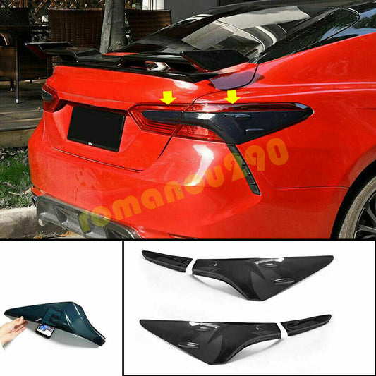 for Toyota for Camry 2018-2023 Smoked Black ABS Rear Tail Lights Shade Cover Trims