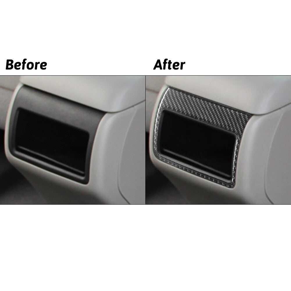 Interior Carbon Fiber Rear Center Armrest Trim Cover for Toyota for Camry 2012-2014