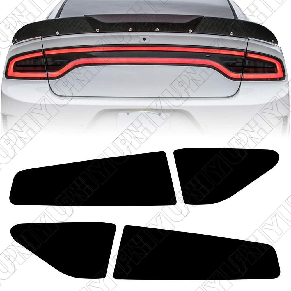 4 Pcs Smoke Tint Tail Light Cover Trim Sticker Decal for Dodge for Charger 2015-2022