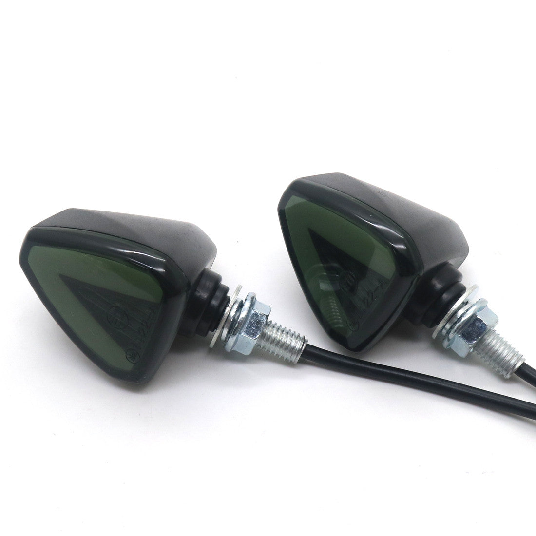 Black Motorcycle LED Arrow Amber Lamp Rear Turn Signal Brake lights Indicators Q