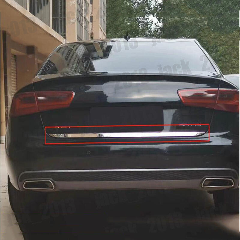 for Audi A6 C7 2013-2018 STAINLESS REAR TRUNK TAIL GATE DOOR LID COVER TRIM