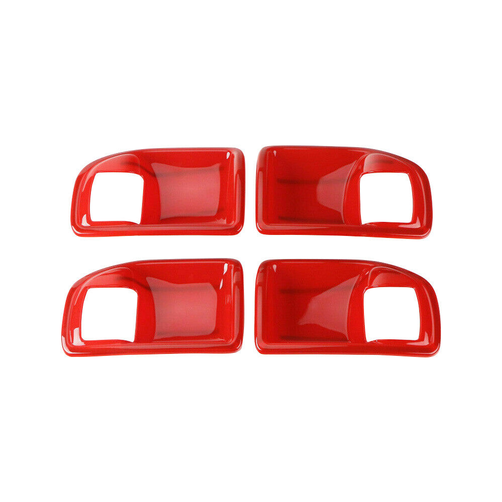 Interior Door Handle Bowl Cover Trim Red Fits For 2007-2015 for Wrangler JK 4 Door