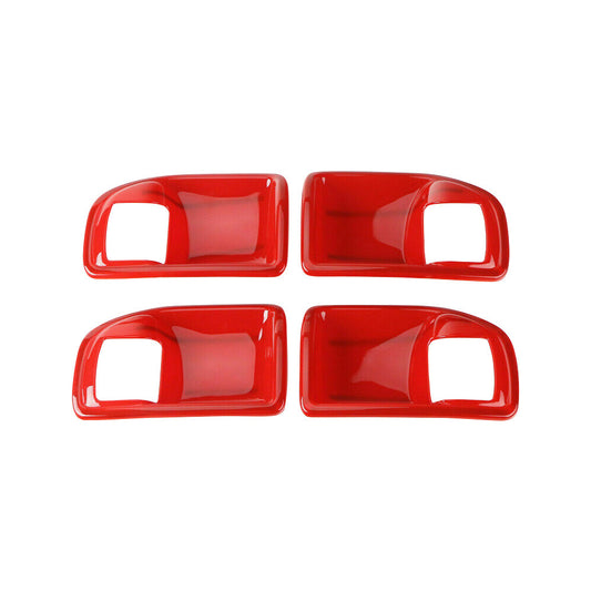 Interior Door Handle Bowl Cover Trim Red Fits For 2007-2015 for Wrangler JK 4 Door