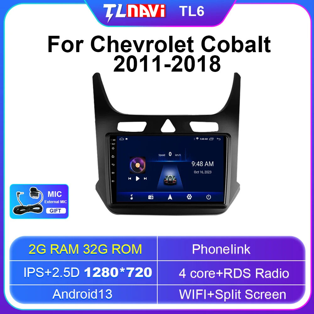 for Chevrolet Cobalt 2 2011-2018 Car Radio Carplay Multimedia Player GPS Screen