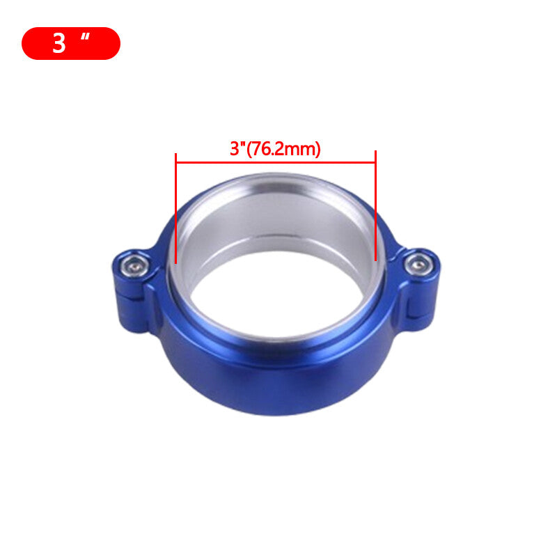 376mm Aluminum Quick Release V-Band Clamp Kit for Intake Intercooler Pipe Blue