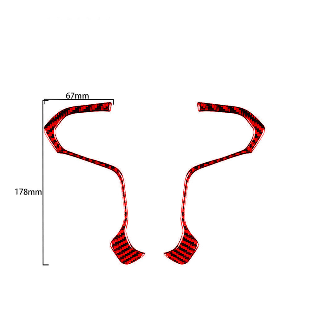 Red Carbon Fiber Center Vent Outlet Cover Trim for Subaru Outback Legacy 2015-17 v