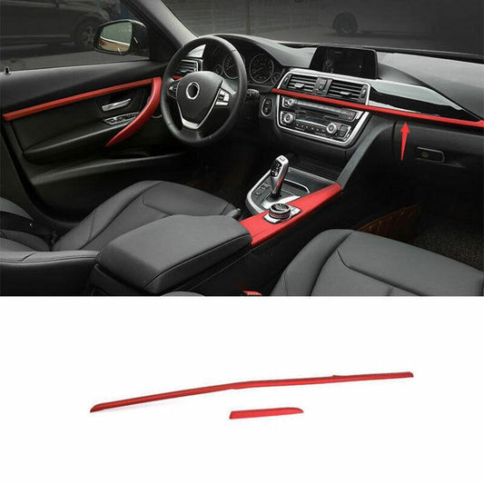 Central Console Instrument Strip Trim for BMW 3 4 Series GT 2013-2019 ABS Red