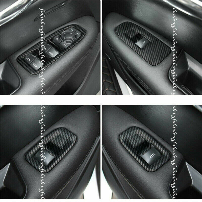 for Cadillac XT5 2016-2021 Carbon Fiber Look Window Lift Panel Switch Cover Trim