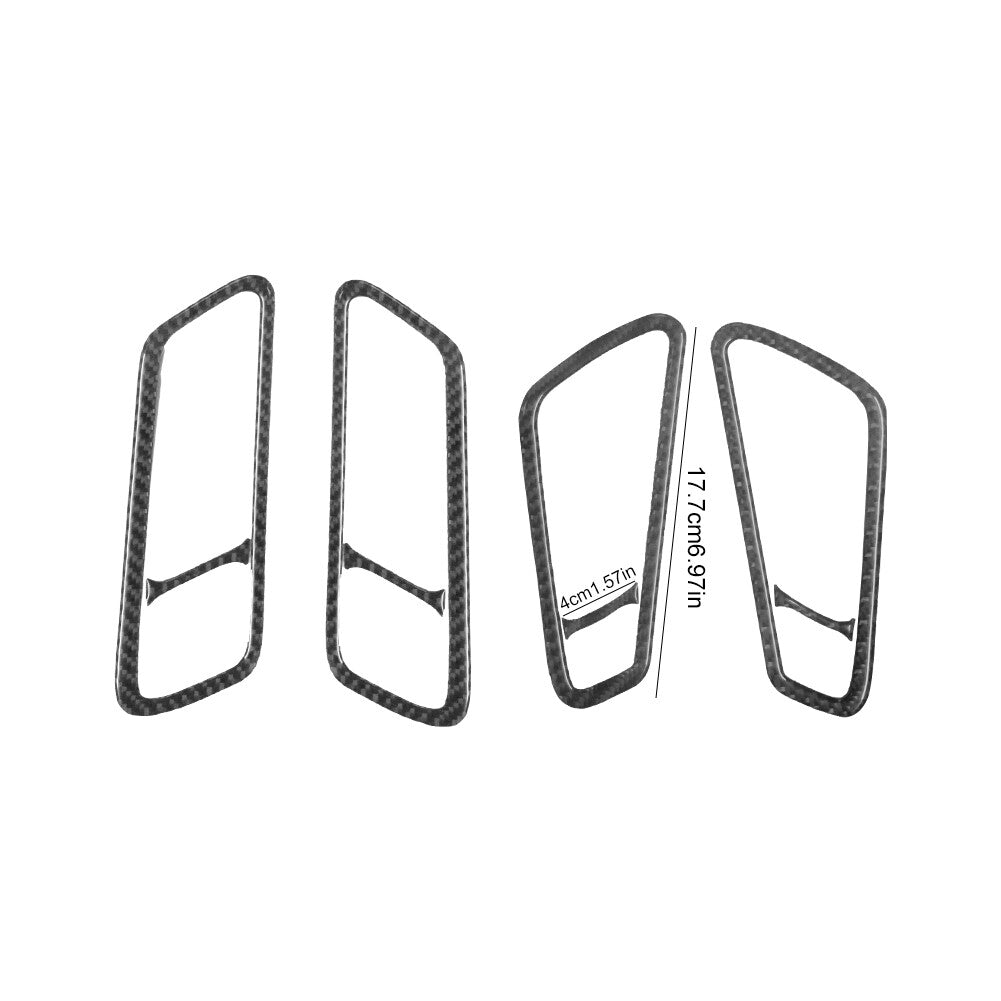 Red Carbon Fiber Radio Button Frame Trim Cover for Hyundai for Veloster JS 2019-2022 v