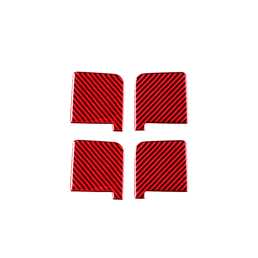 2Pcs Rear Window Lift Button Trim Cover Decor Carbon Fiber for Audi Q5 2009-2017 v