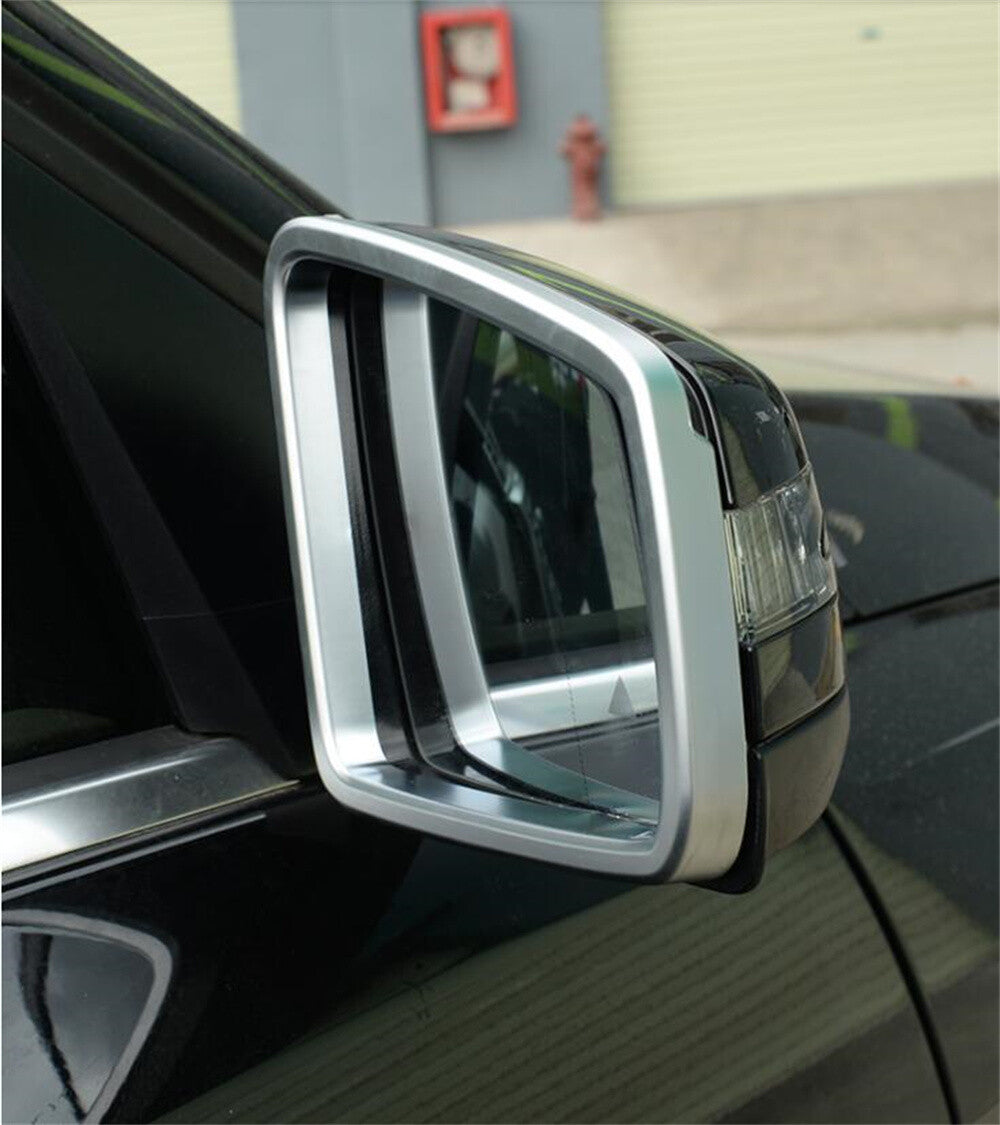 Rearview Mirror Rain Eyebrow Trim for Benz GL GLE GLS ML Class 2013-19ABS Silver