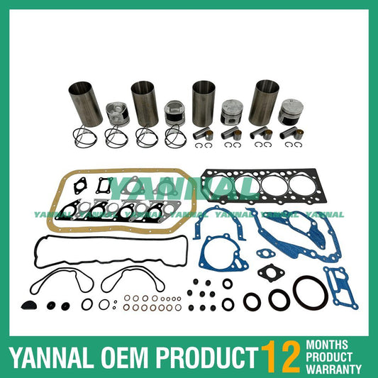 4-piece overhaul kit with gaskets for Hyundai D4BB for Mitsubishi Filter Pavement Engine