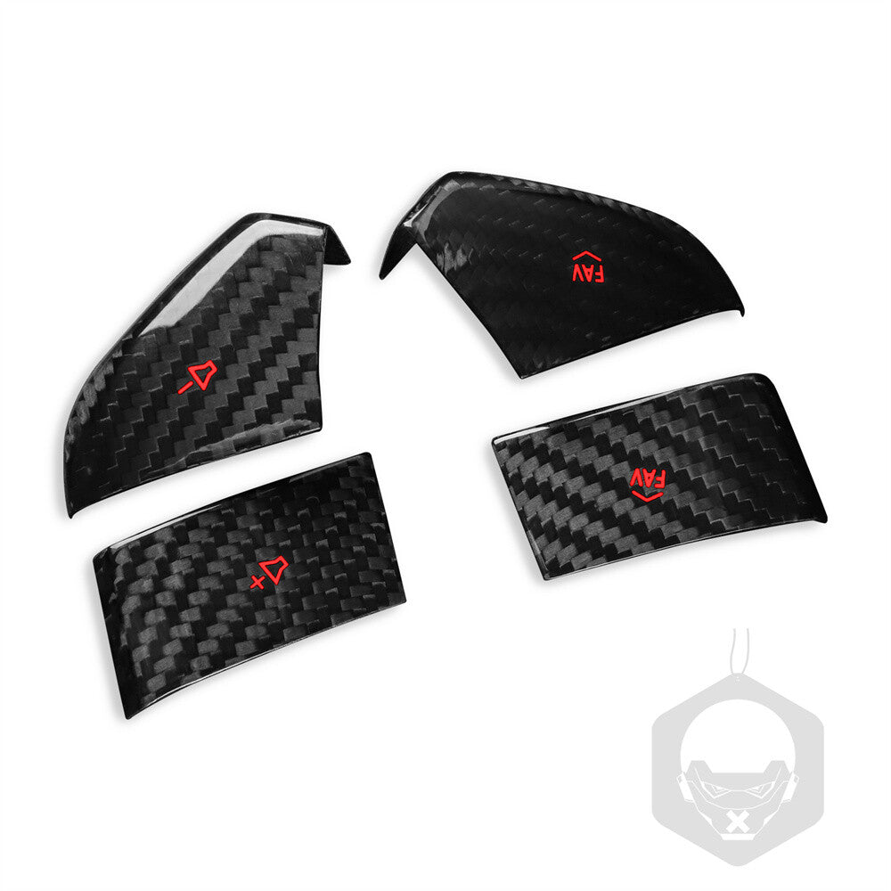 for Chevrolet for Corvette C8 2020+ Carbon Fiber Steering Wheel Volume Button Trim¡Á4