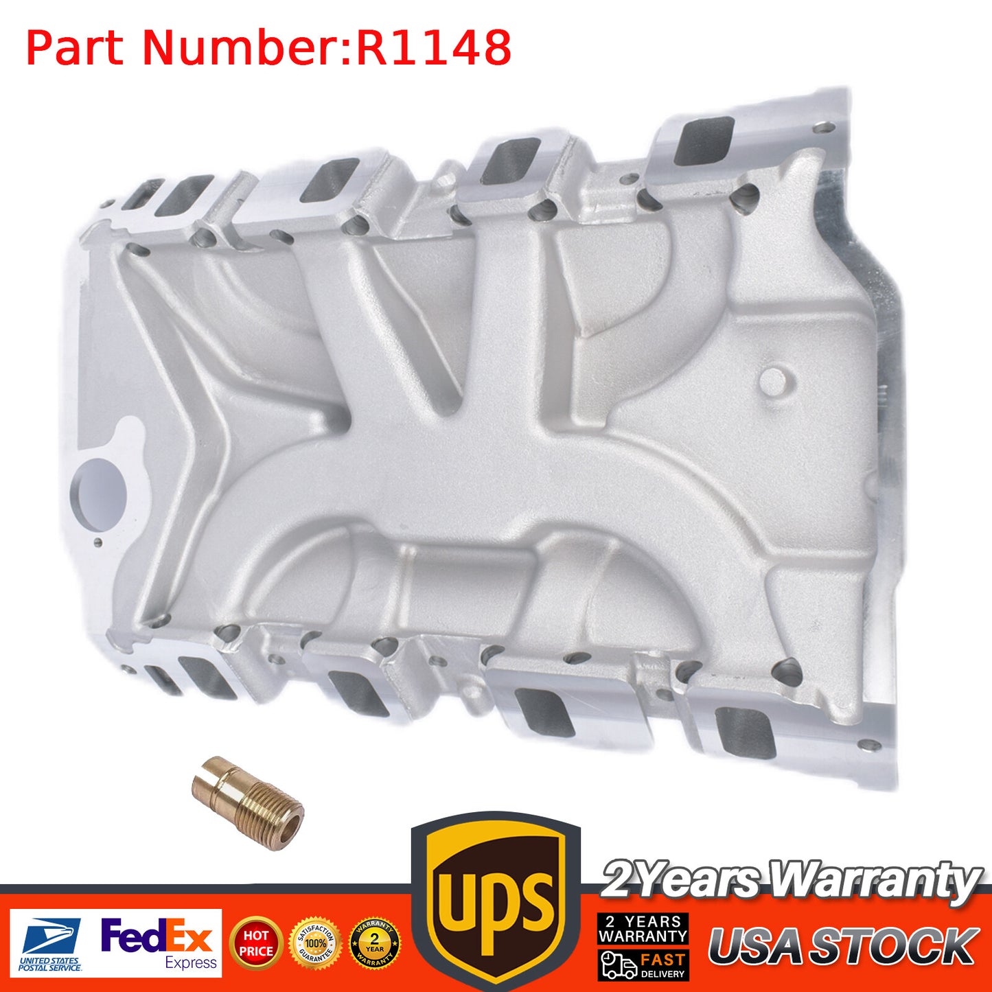 Intake Manifold Aluminum Dual Plane for Edelbrock 7105 FE 390 406 410 427 428 Q