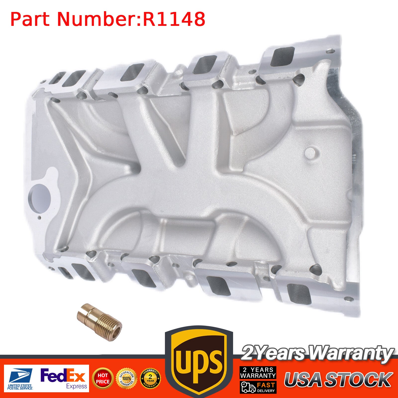Intake Manifold Aluminum Dual Plane for Edelbrock 7105 FE 390 406 410 427 428 Q