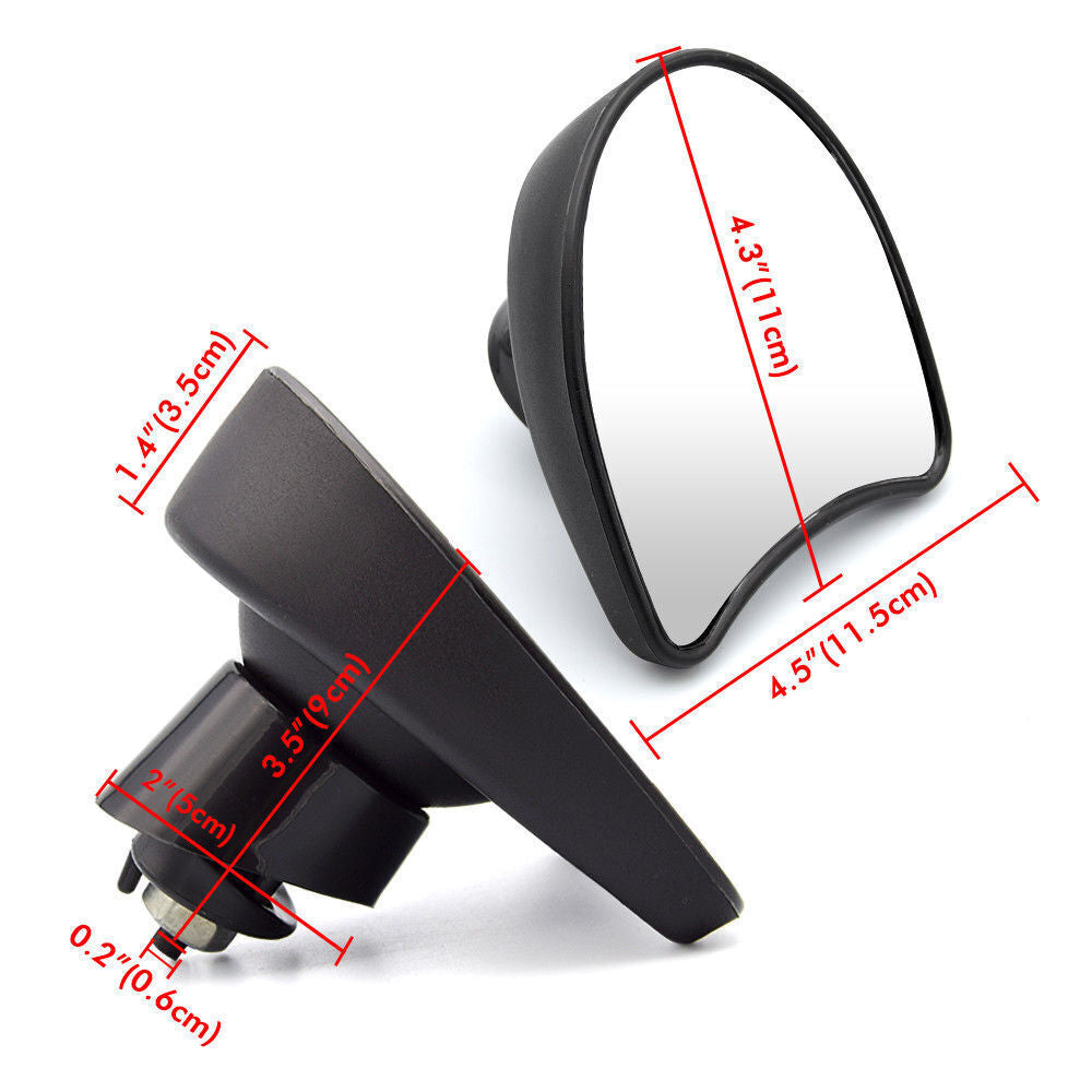 Black Inner Fairing Mount Rearview Mirrors for Harley Electra Street Glide 96-13