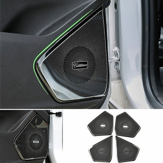 Fit For 2017-24 for Cadillac XT5 Black Steel Inner Door Speaker Frame Cover Trim 4X