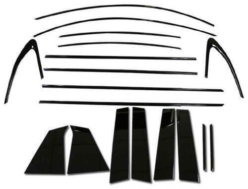 Gloss Black Steel Window Molding Trim Cover Strip Kit for Chevrolet Malibu 16-24
