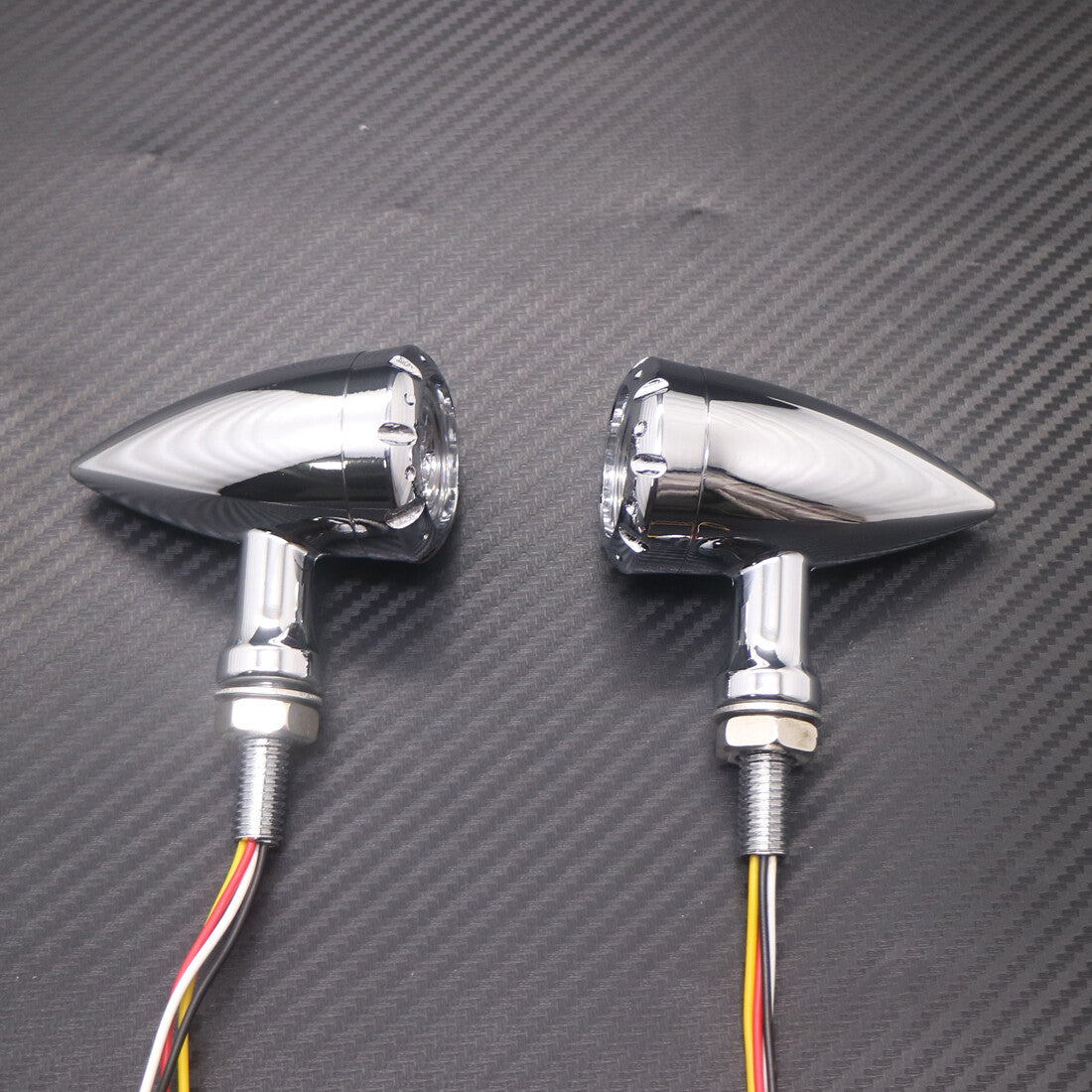 Metal Chrome Bullet LED Brake Blinker Light Turn Signal Light for Harley for Honda Q