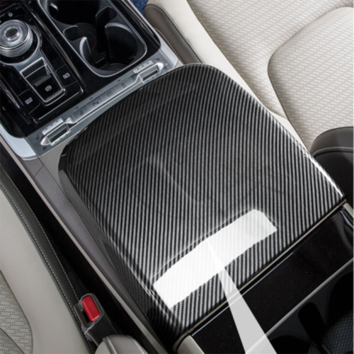 for Kia Carnival 2022-2023 Carbon Center Console Armrest Storage Box Panel Cover