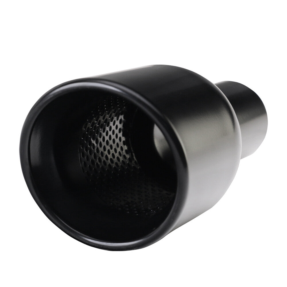 1x Universal 60mm ID 4 OD Exhaust End Tip Muffler End Tip 240mm Mesh Tip Black