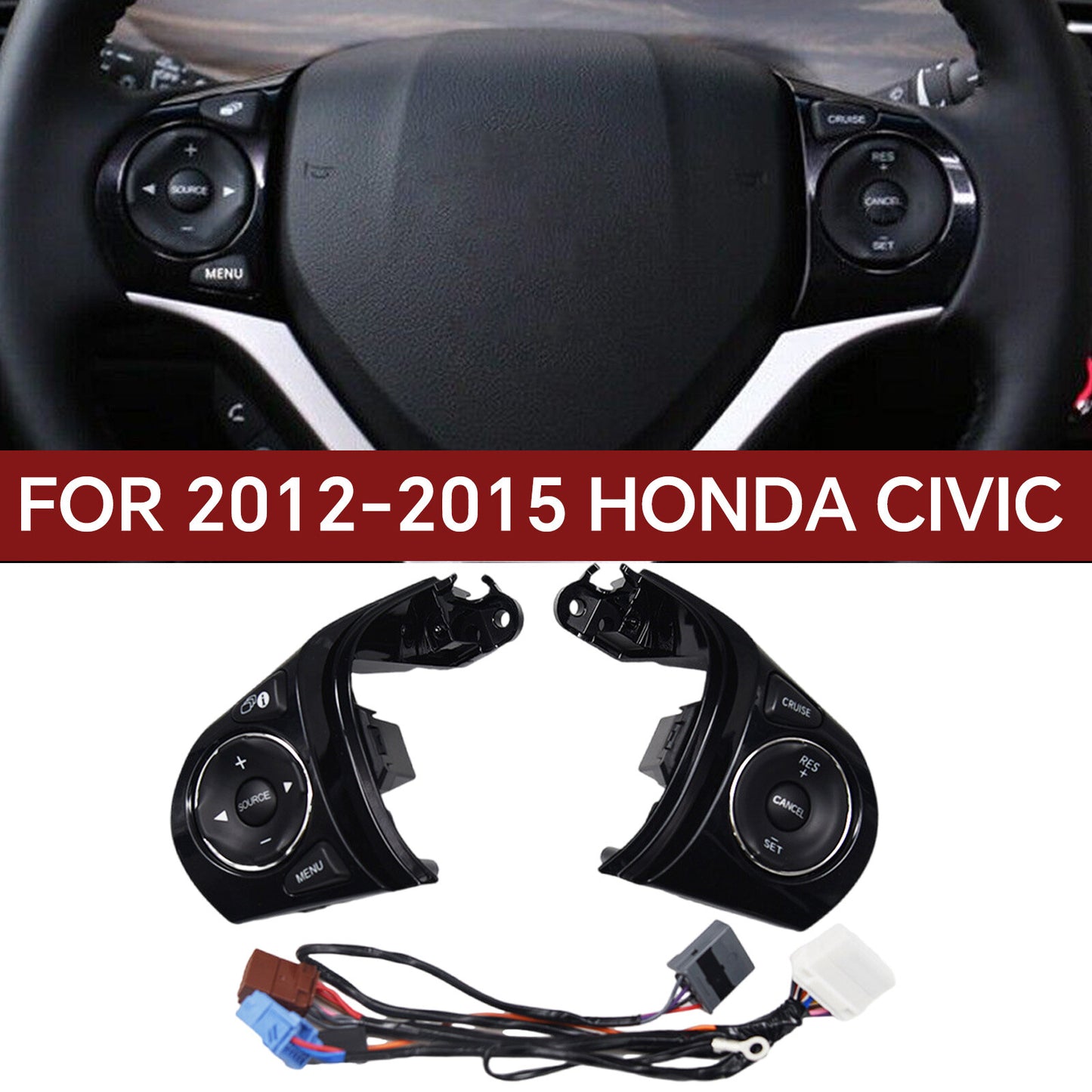 Multifunction Steering Wheel Control Switch For 2012-2015 for Honda for Civic 1.8L NEW