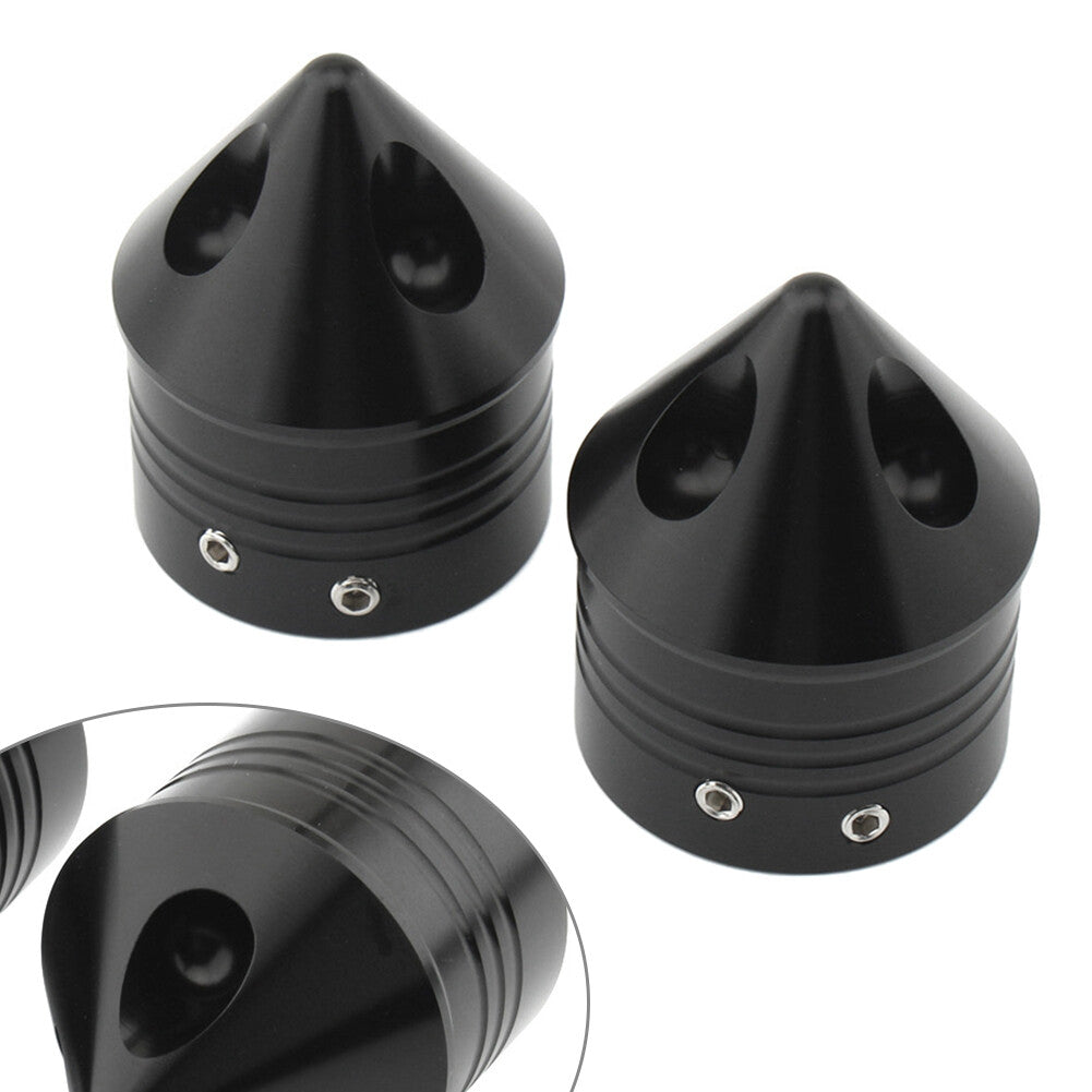 Front Wheel Axle Nut Covers Cap for Harley Touring Road Glide Dyna Softail