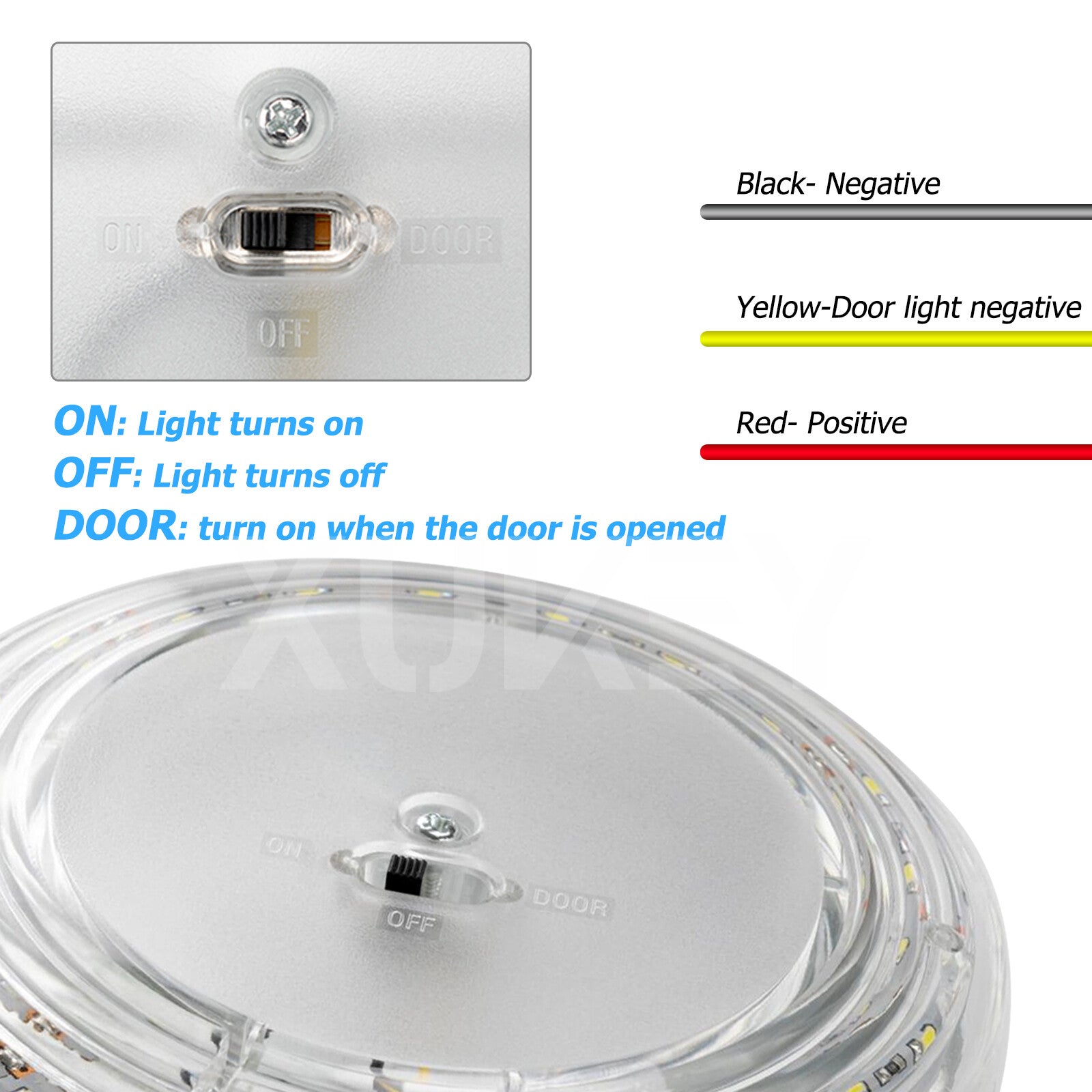 12V LED white interior light lighting ceiling lamp RV caravan 10W DE Q