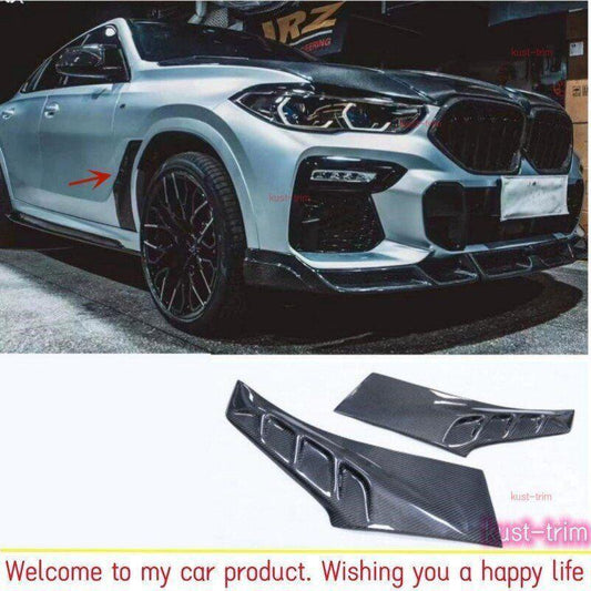 1Pair Side Fender Air Vent Trim Carbon Fiber for BMW X6 G06 M Sport 2020-2023