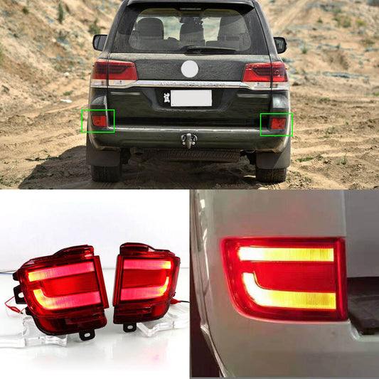 LED Rear Bumper Fog LightsBrake /Turn Light for Toyota for Land Cruiser LC200 16-21