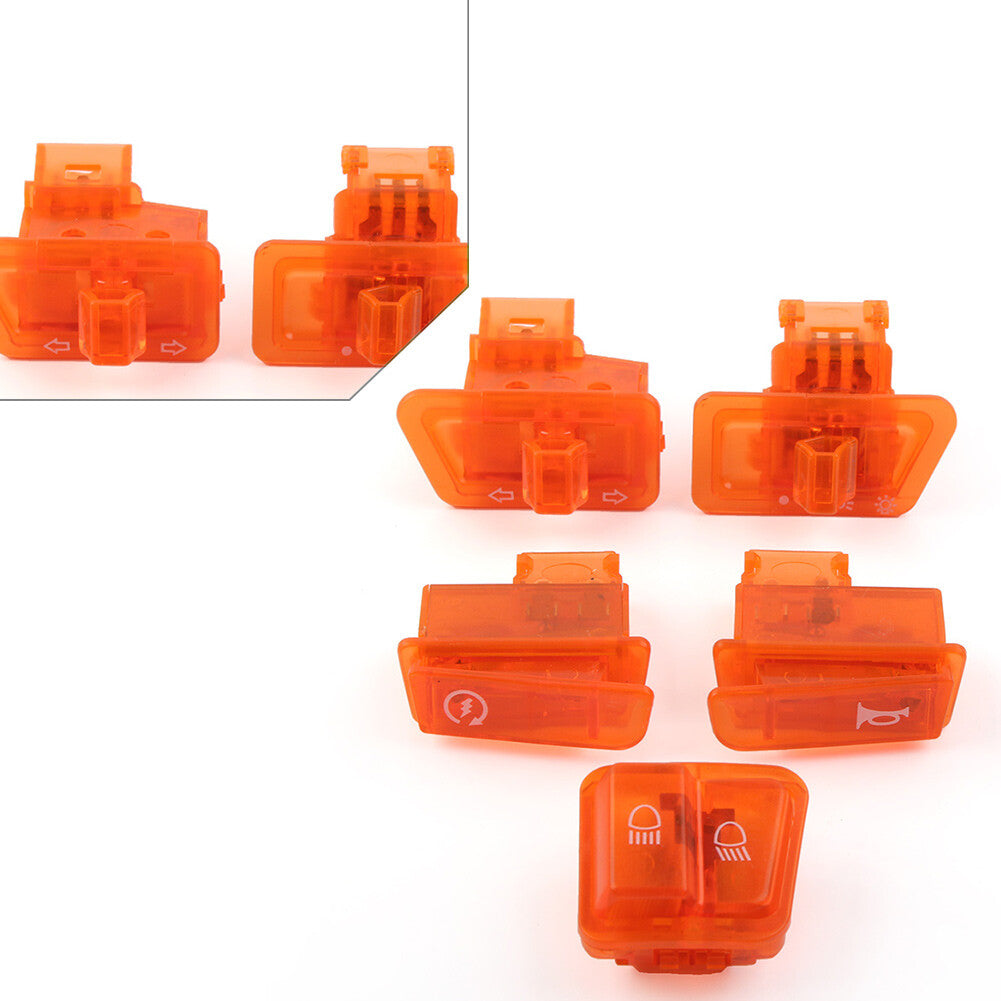 For GY6 50 125 150cc Orange 5x Turn Signal Headlight Ignition Horn Switch Caps Q
