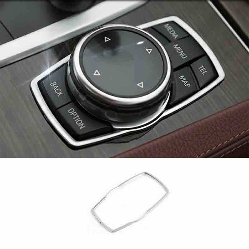 for BMW X3 F25 2014-2017 ABS Silver Gear Shift Console Multimedia Frame Trim 1P