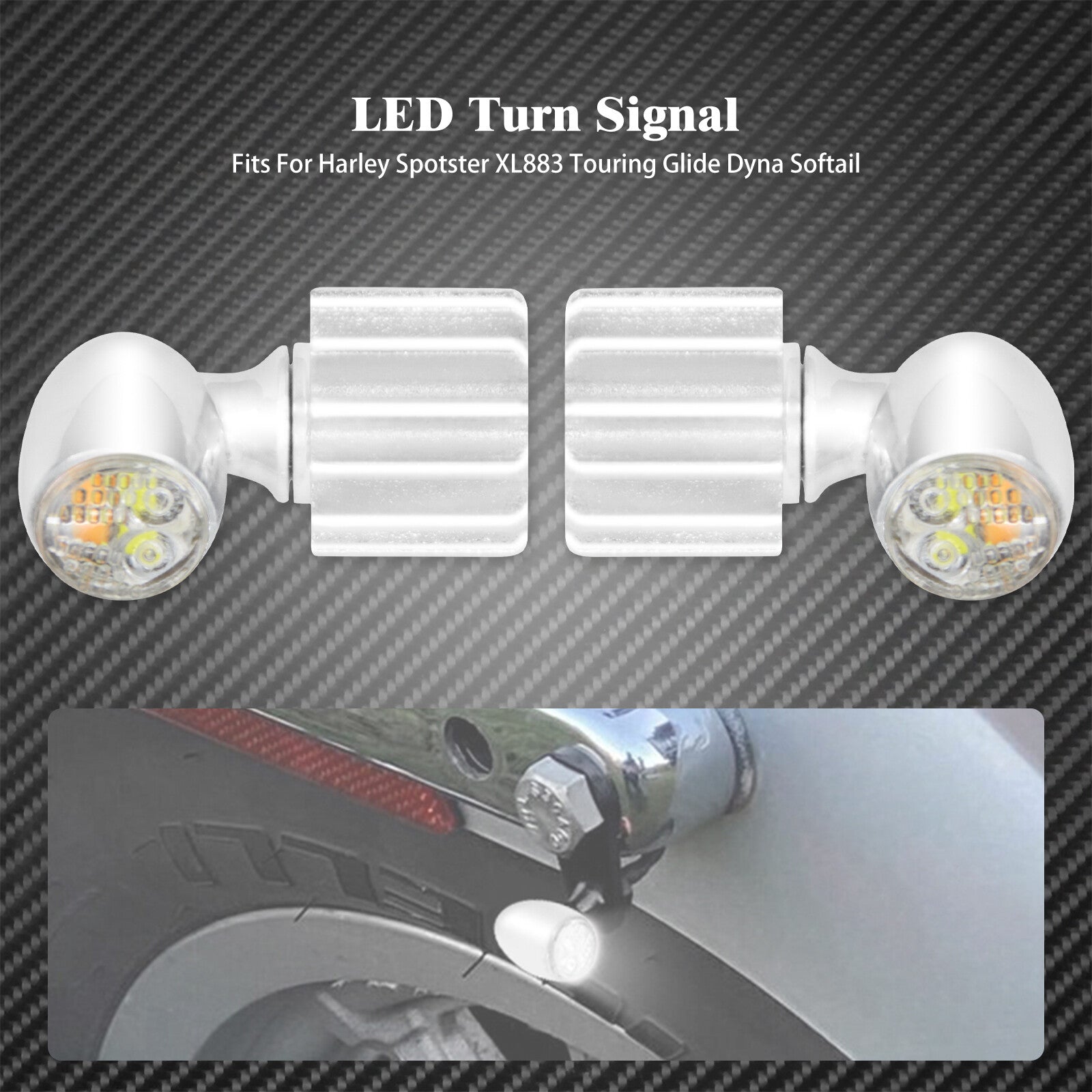 2X Universal for Mini LED Turn Signal Running Indicator Blinker Lights Fit For FLH Q