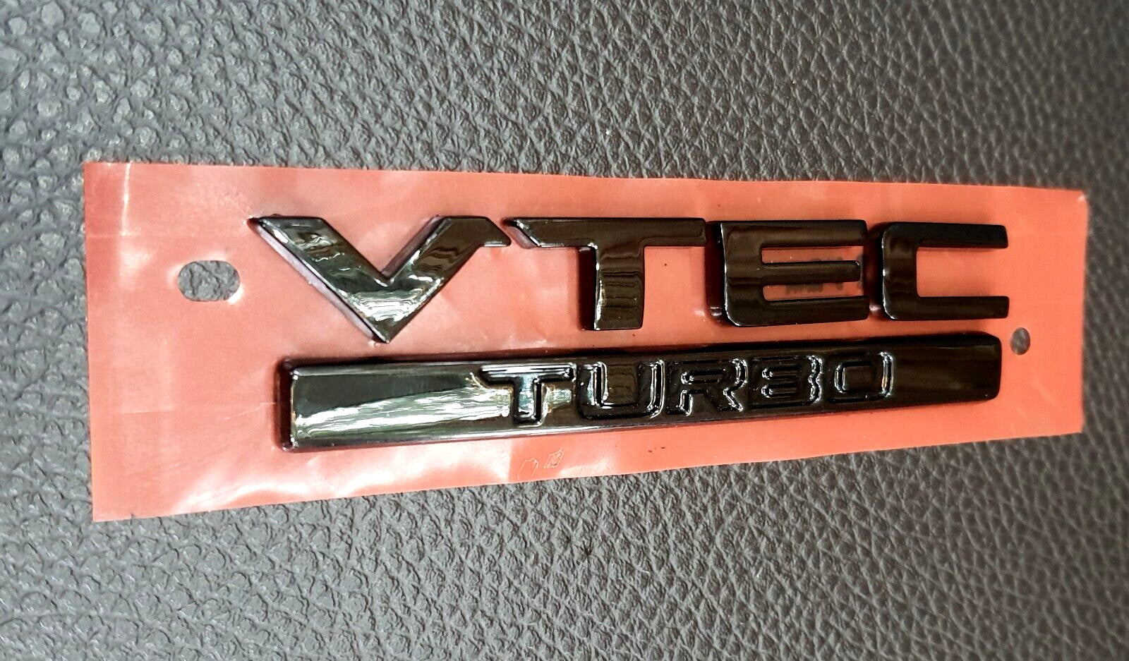 NEW VTEC TURBO BLACK GLOSSY LOGO EMBLEM BADGE FOR REAR for HONDA for CIVIC FE 2021-2022