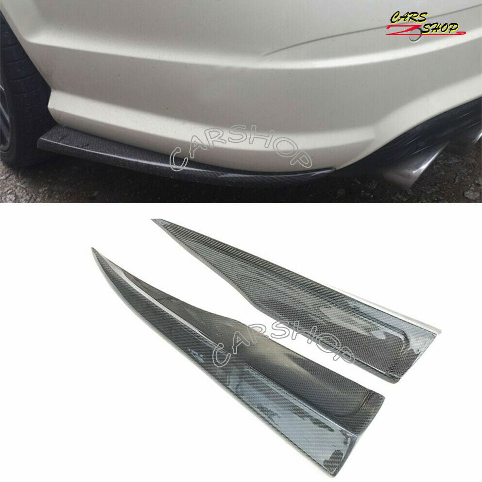 for BENZ W204 C350 C63 AMG 2012-14 Real Carbon Fiber Rear Bumper Splitter Skirt
