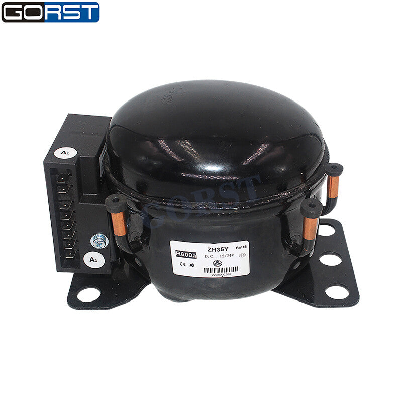 Vehicle-mounted air compressor for refrigerators and freezers, marine solar power R600a 12V 24V Q