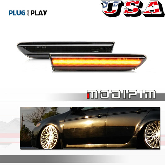 JDM style smoked lens side marker signal light reflector kit for 04-08 for Acura TL- v