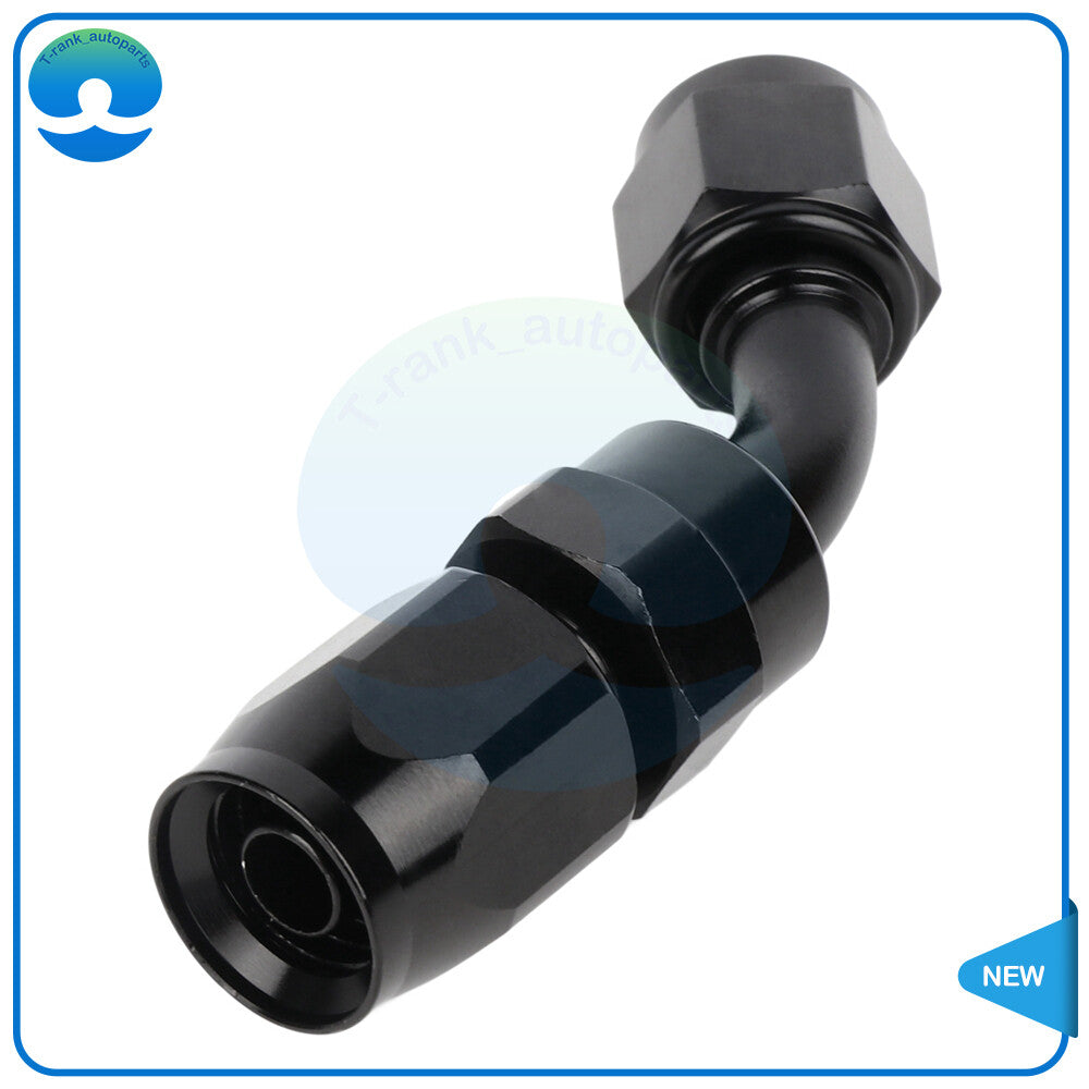 2Pcs Universal 45 Degree 6AN Swivel Hose Fitting Adapter For Oil/Fuel Hose Line
