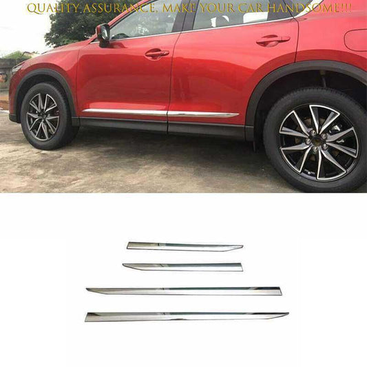 for Mazda CX-5 CX5 2017-24 ABS Chrome Side Door Body Guard Molding Strip Trim 4X